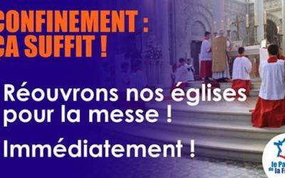 le PdF pour la réouverture des églises.