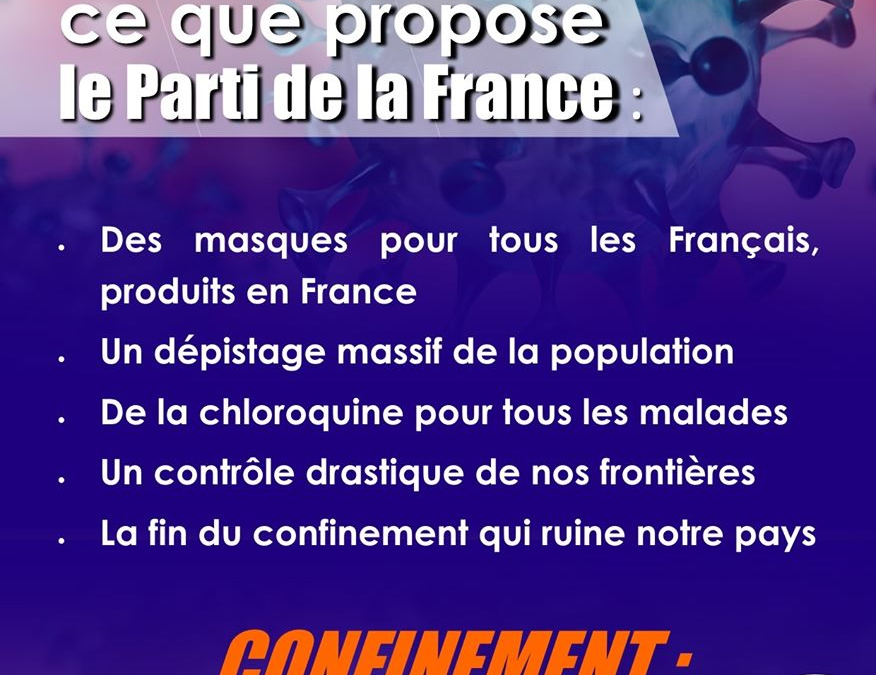 Campagne du PdF contre le confinement général