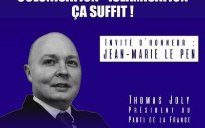 Samedi 12 septembre, 14h, à Paris: meeting du Parti de la France.