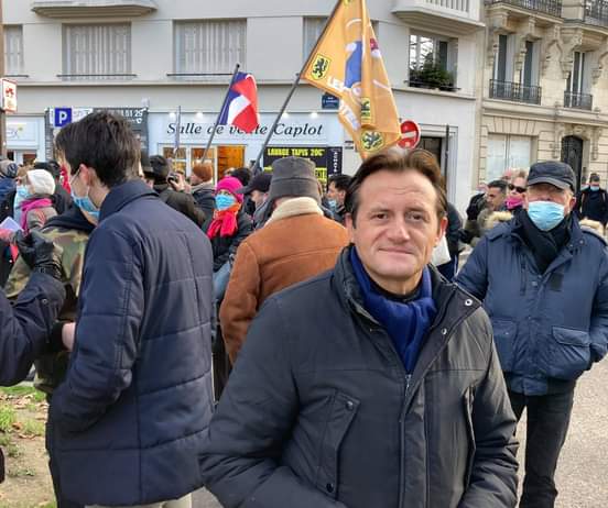 Membre du Bureau politique, Alexandre Simonnot était présent à la manif des Patriotes.