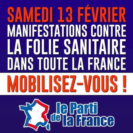 Manifestations patriotes dans toute la France contre la dictature sanitaire.