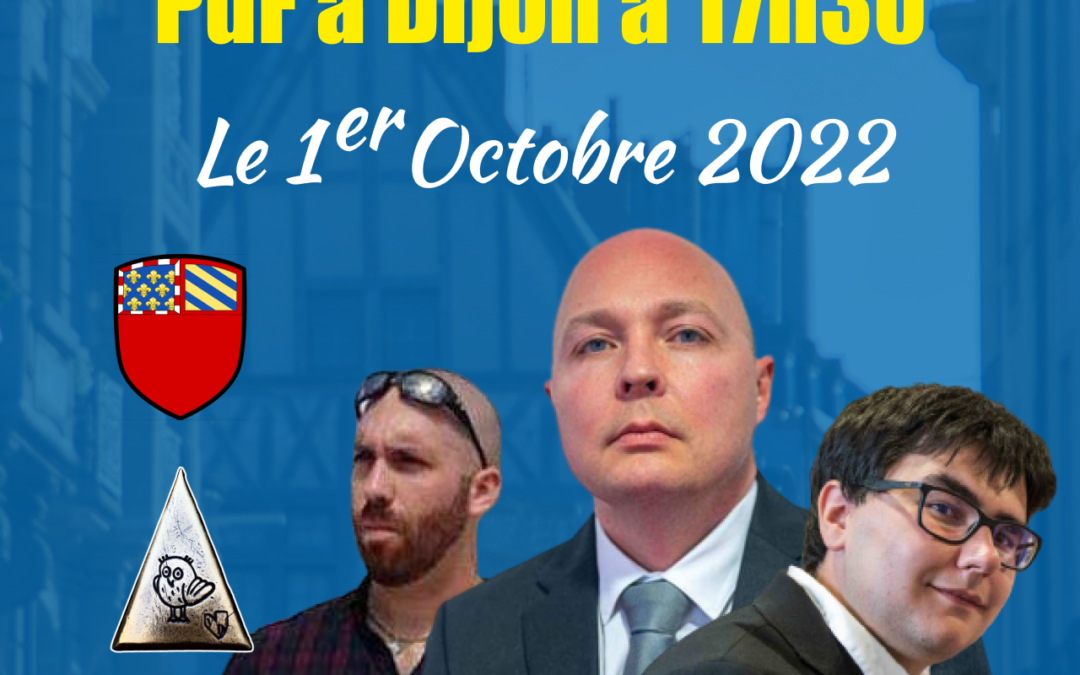 Réunion militante du Parti de la France samedi 1er octobre à Dijon