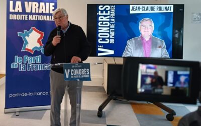 Intervention de Jean-Claude Rolinat au Ve Congrès du Parti de la France (25/03/23)