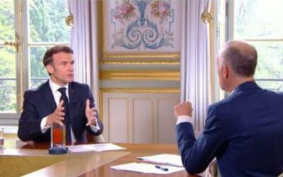 Nouveau numéro de claquettes d’Emmanuel Macron