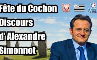 L’intervention d’Alexandre Simonnot au cours de la Fête du cochon du PdF Bretagne