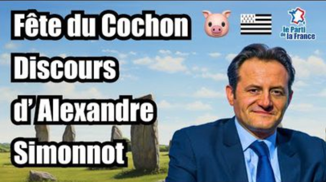 L’intervention d’Alexandre Simonnot au cours de la Fête du cochon du PdF Bretagne