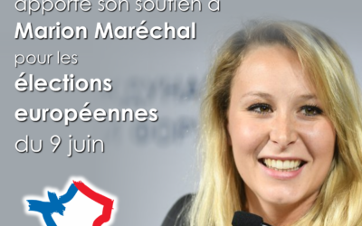 Le Parti de la France apporte son soutien à Marion Maréchal pour les Européennes !