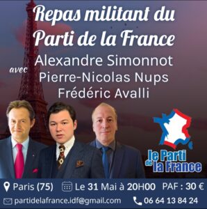 Repas militant à Paris vendredi 31 mai 2024 @ PARIS