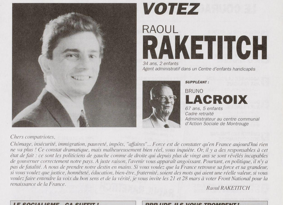 Raoul Raketitch, un militant de grande valeur de la cause nationale nous a quittés