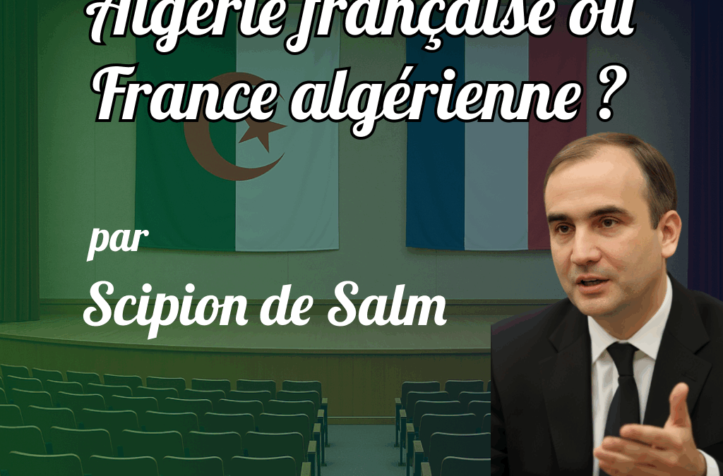 « Algérie française ou France algérienne ? » par Scipion de Salm, vendredi 7 novembre à Paris