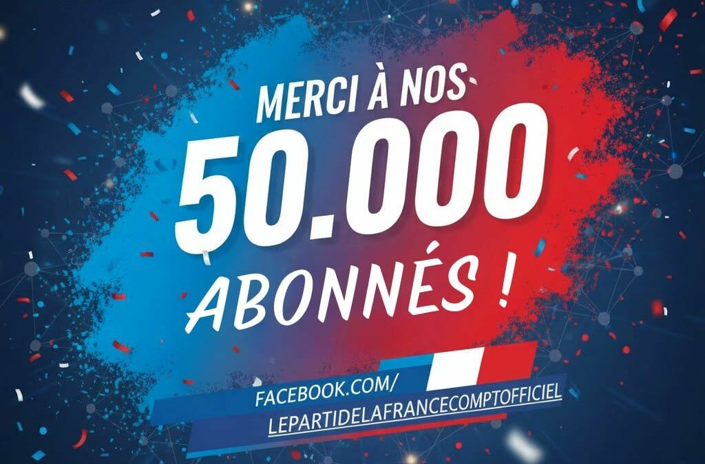 Nous sommes 50.000 sur Facebook !