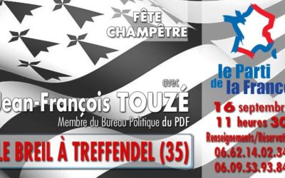 Fête champêtre organisée à Treffendel (35) par le PdF Bretagne avec Jean-François Touzé le 16 septembre