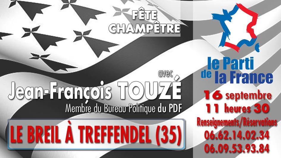 Fête champêtre organisée à Treffendel (35) par le PdF Bretagne avec Jean-François Touzé le 16 septembre
