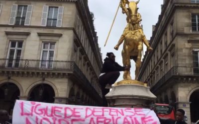 Les Africains racistes anti-Blancs de la LDNA s’en prennent à la statue de Jeanne d’Arc