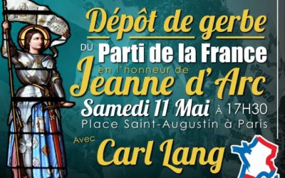 Samedi 11 Mai, hommage à Sainte Jeanne d’Arc