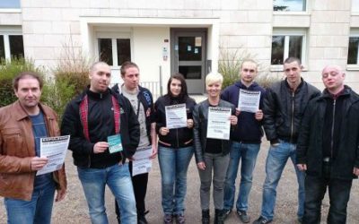 Opération de tractage des militants du PdF Bourgogne