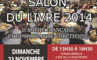 23 novembre : salon du livre de l’AGRIF à Paris