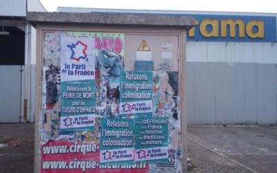 Grand collage du Parti de la France au Nord de Strasbourg