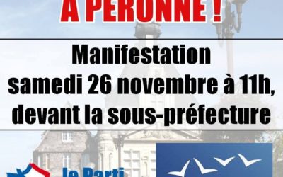 Manifestation anti migrants à Péronne le 26 novembre