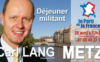 Rappel : Carl Lang à Metz samedi 25 avril