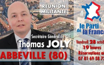 Réunion militante à Abbeville vendredi 28 octobre à 19h