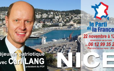 Samedi 22 novembre, Carl Lang à Nice